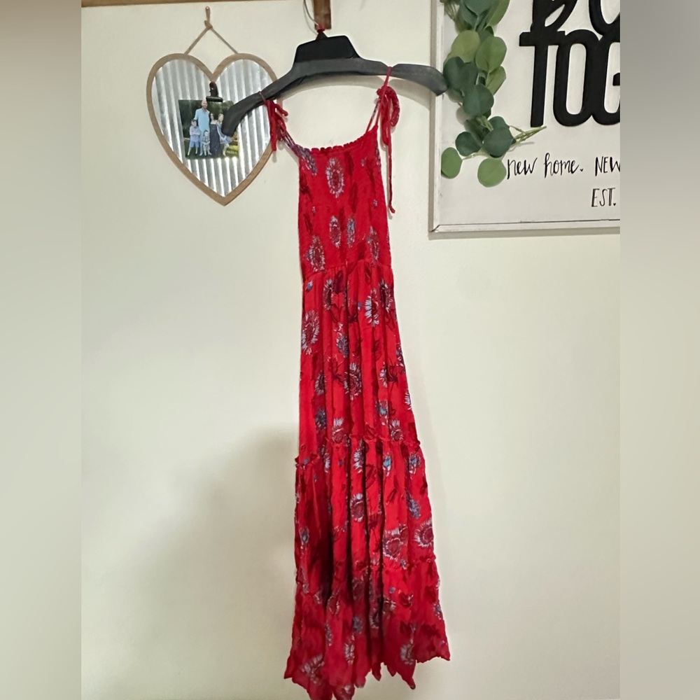 Free people smocked maxi dress